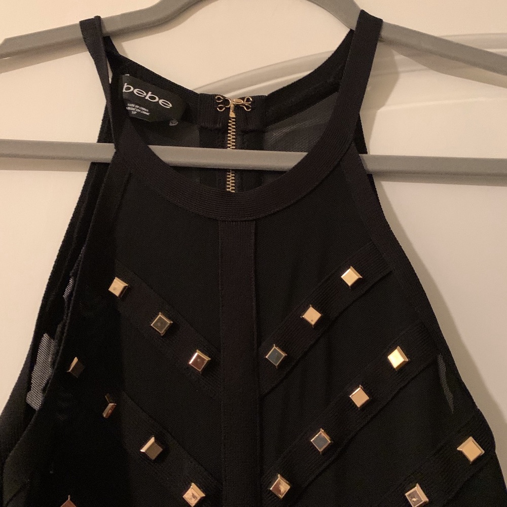 Bebe Stud & Mesh Banded Sleveless Dress - Picture 4 of 6